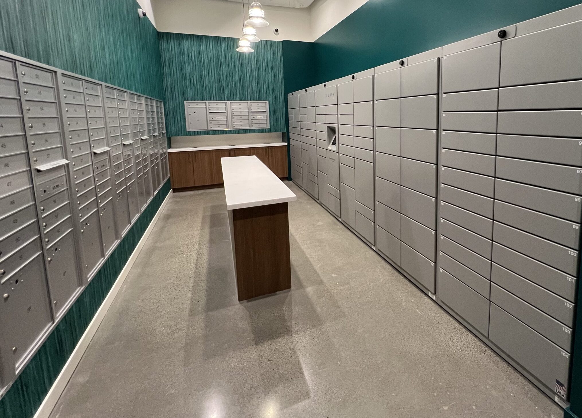Luxer One package lockers at The Teel, Seattle, WA